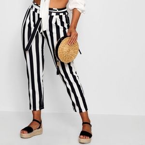 Boohoo Plus Striped Culotte | Size 16